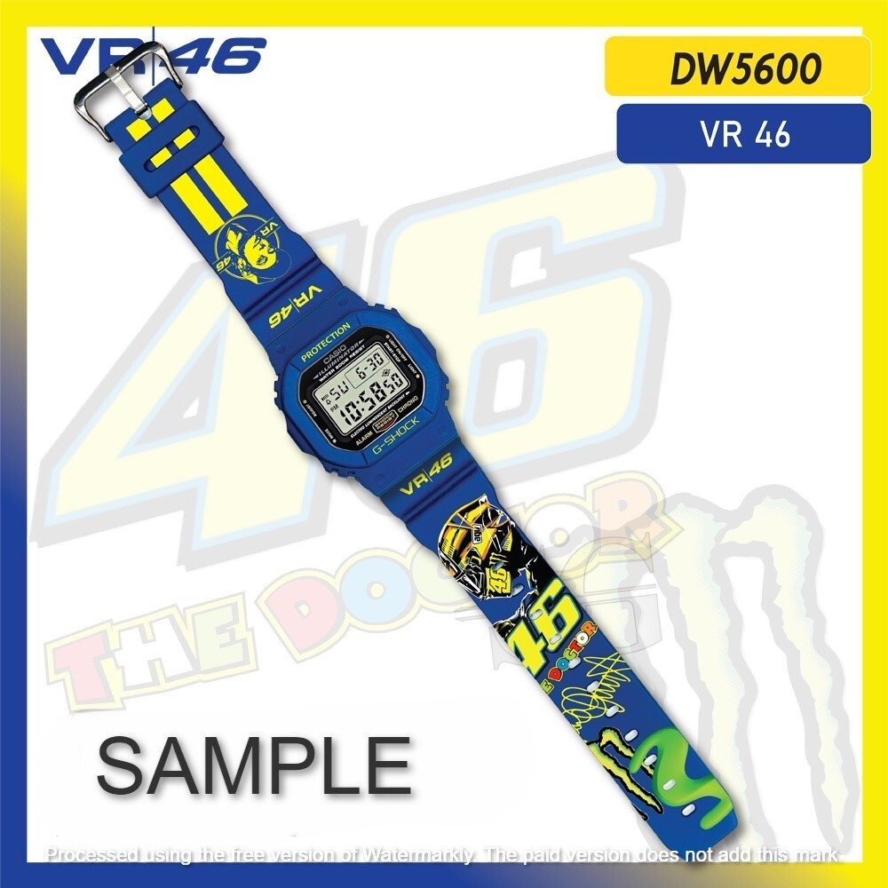 VR46 Customized DW-5600 G-Shock Band Bezel Design Watch Parts
