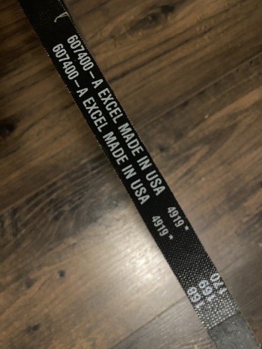 Genuine Hustler OEM Vbelt Excel 607400 NEW - Picture 2 of 2