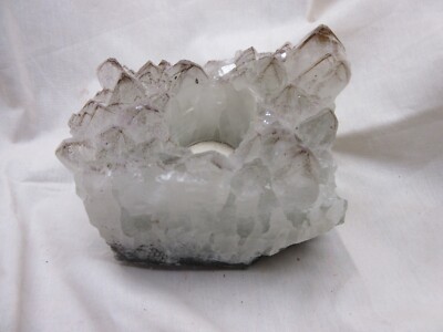 Amethyst Crystal Cluster Candleholder Tea Light A+ Quality #400