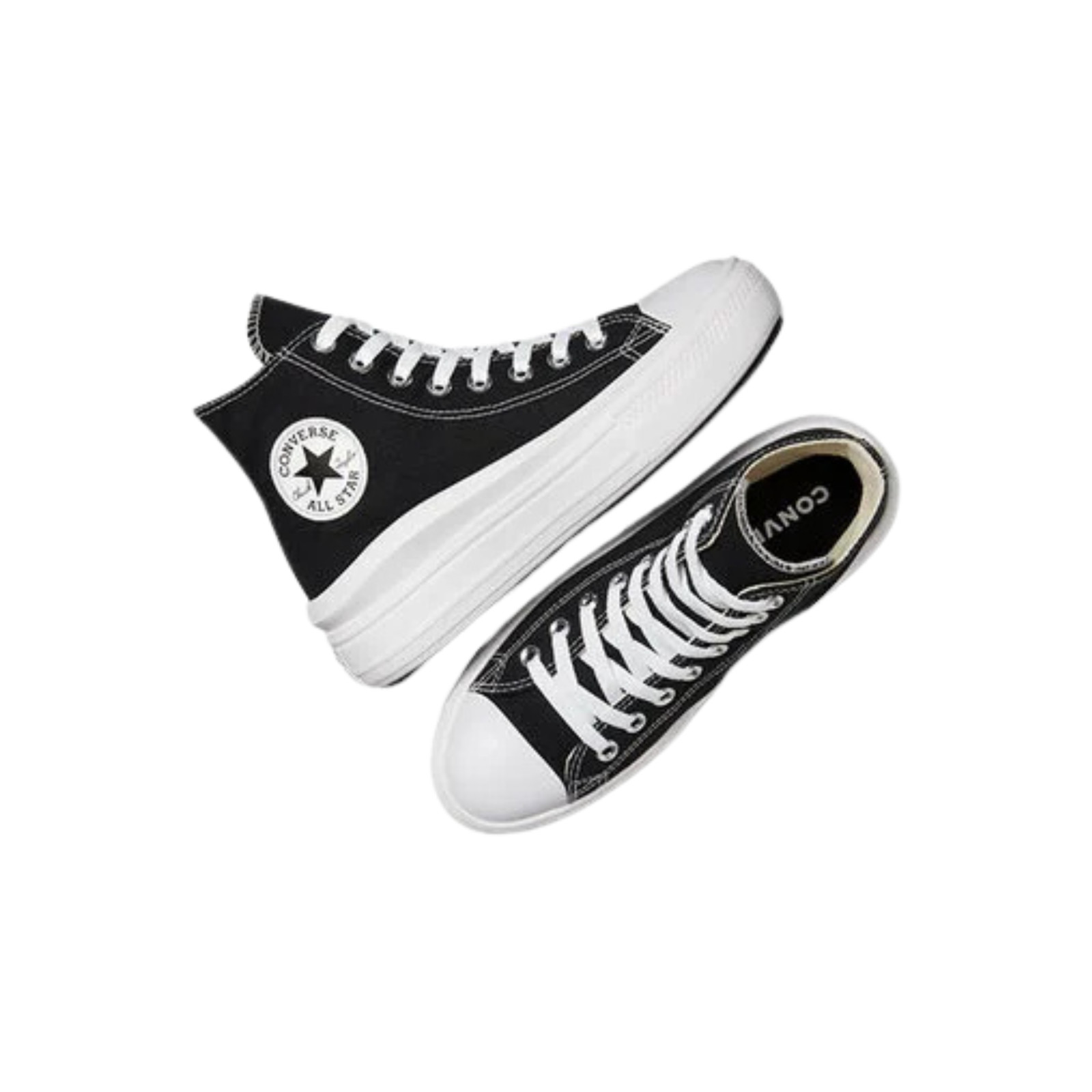 Converse Chuck Taylor All Star Move Platform Women's Sneakers Black/Ivory/White thumbnail 4
