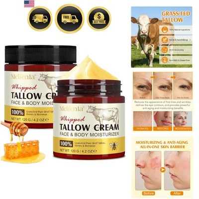 Beef Tallow Face Moisturizer Natural Skin Care Balm for All Skin Types