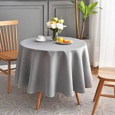 Jacquard Round Table Cloth Swirl Pattern Waterproof Antiwrinkle Heavy Weight ...