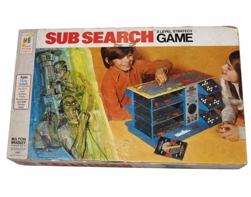 Sub Search Board Game 1973 Milton Bradley Complete Vintage 3-Level Strategy