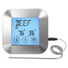 Smart BBQ Thermometer with Touch Interface and Eight Meat Options Available