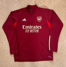 LARGE Adidas ARSENAL 23/24 1/4 Zip Tiro Track Top Training Red Gold Jacket 2023