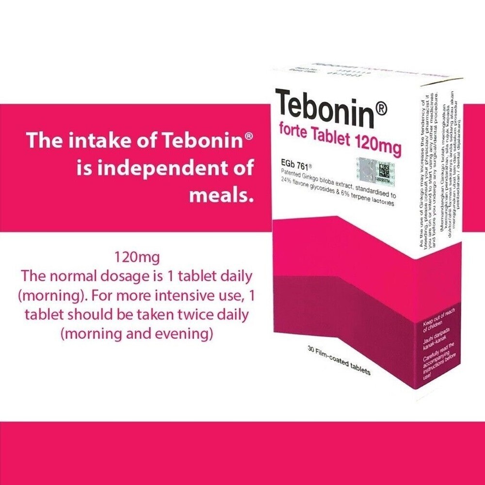 1-4 Box Tebonin Forte 120mg 30'S Estratto di Ginkgo Spedizione Gratuita foto 3