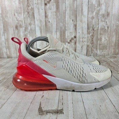 Nike Air Max 270 Womens 9 Sail Hyper Pink White Sneakers AH6789-122