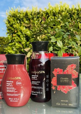 Boticário Floratta Red Passion 75ml+ Black Plum Duschgel 250ml + Body Oil  200ml