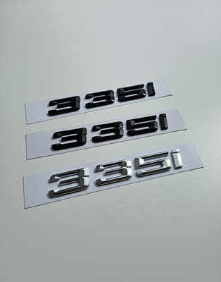 335i Emblem Zubehör für BMW 3er Schwarz matt Glanz Chrome Schriftzug Sticker NEU