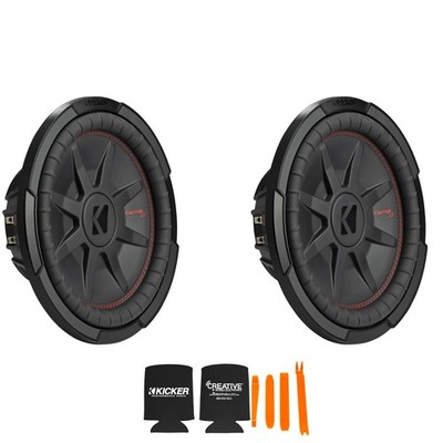 Kicker 12'' Comp RT Thin Woofer w/ Two 48CWRT122 2 Ohm Package