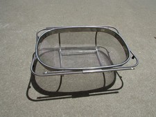 Over The Sink Stainless Steel Oval Fine Mesh Colander Strainer Expandable Handle