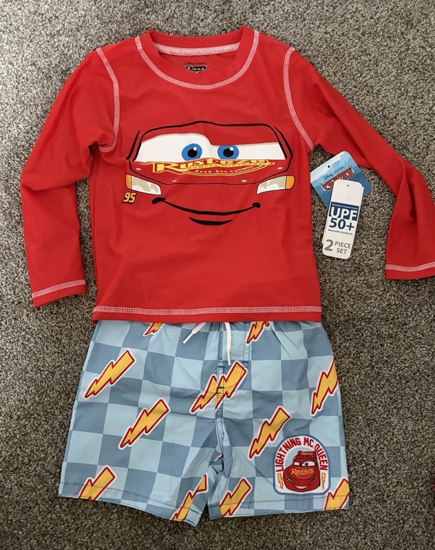Disney Boys Cars Swim Set Size 2T NWT