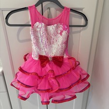 Weissman Pink "Wiggle Wiggle" little Kid Tutu Costume Sequined Sz SC 5/6 