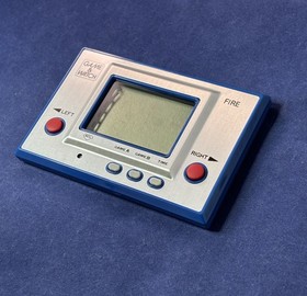 Nintendo Game & Watch Silver Fire RC-04 Wide Screen 1980 with Box Tested