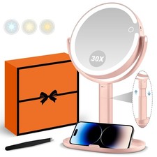 Makeup Mirror with Lights 30X Magnifying Mirror with Light and Touch Switch V...