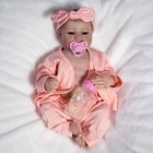18" Realistic Reborn Baby Dolls Full Body Vinyl Silicone Newborn Girl Doll bath — photo 2