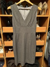 Banana Republic Dress Size 0 Light Gray Sleeveless Pencil Lined Womens
