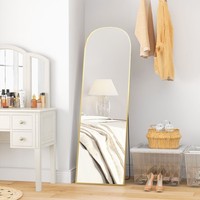 Homcom GanzköRperspiegel 170 X 50 Cm GewöLbter Standspiegel Zum Anlehnen, Stehen
