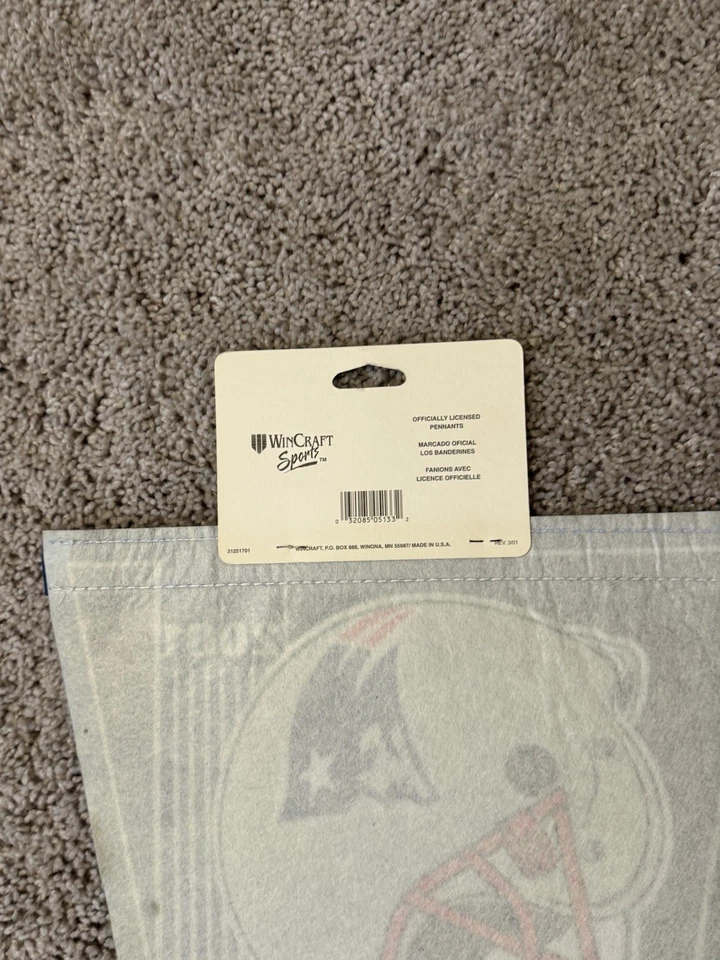 New England Patriots AFC Champs Super Bowl XXXVI 36 2001 banderín Tom Brady - nuevo con etiquetas Foto 4 de 4