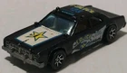 Hot Wheels Police Car #123 Vintage 1977 Black Diecast Malaysia  1:64