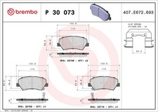 BREMBO Bremsbelagsatz Scheibenbremse XTRA LINE P 30 073X für CEE HYUNDAI JD KIA