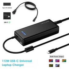USB-C Universal Laptop Charger 100W USB C Power Delivery with AC/DC power supply