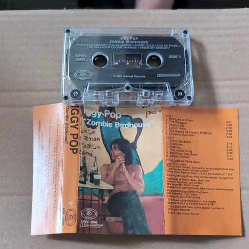 IGGY POP Cassette Tape ZOMBIE BIRDHOUSE 80s Punk New Wave - Picture 3 of 4