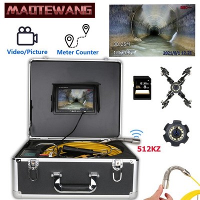 Pipe Locator IP68 HD Sewer Inspection Video DVR Camera Meter Counter 7'' Monitor