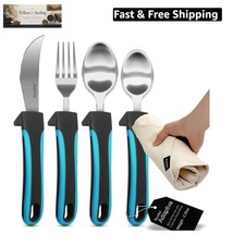 Adaptive Utensils for Elderly, Arthritis, Weak Hand Grip, Tremors Handicapp...