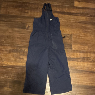 Vintage L.L.Bean Kids Hooded Insulated Nylon Ski Jacket & Bibs Blue/Navy SM/8