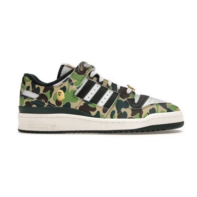 ADIDAS FORUM 84 LOW X BAPE 30TH ANNIVERSARY - ALL SIZES - GREEN CAMO - ID4771.