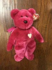 TY Beanie Buddy LARGE VALENTINA the Valentine's Bear Vintage Ty Stuffed Animal