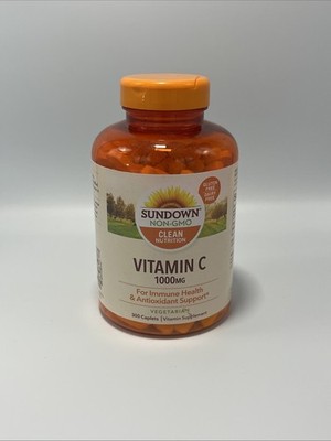 Sundown Vitamin C Supplement Caplets Vegetarian 1000 mg 300ct Exp 10/26