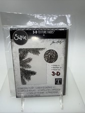 Sizzix 3-D Texture Fades Pine Branches Embossing Folder by Tim Holtz A6