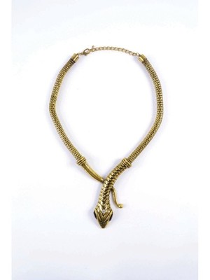 Gold Schlangenkette Kleopatra Medusa Ägyptisch Halloween Kostüm Accessoire
