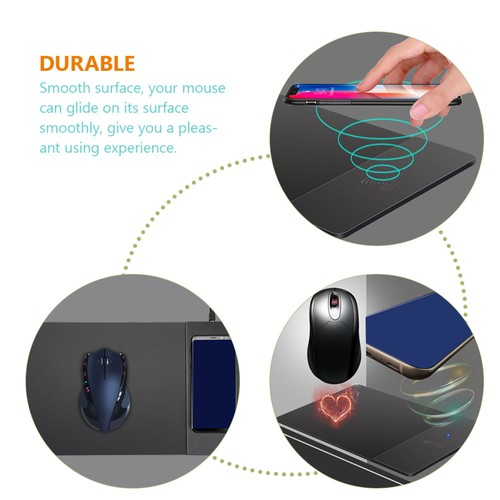 PU Wireless Charging Pad Desk Mat Office Home Desk Pad - 第 2/11 張圖片