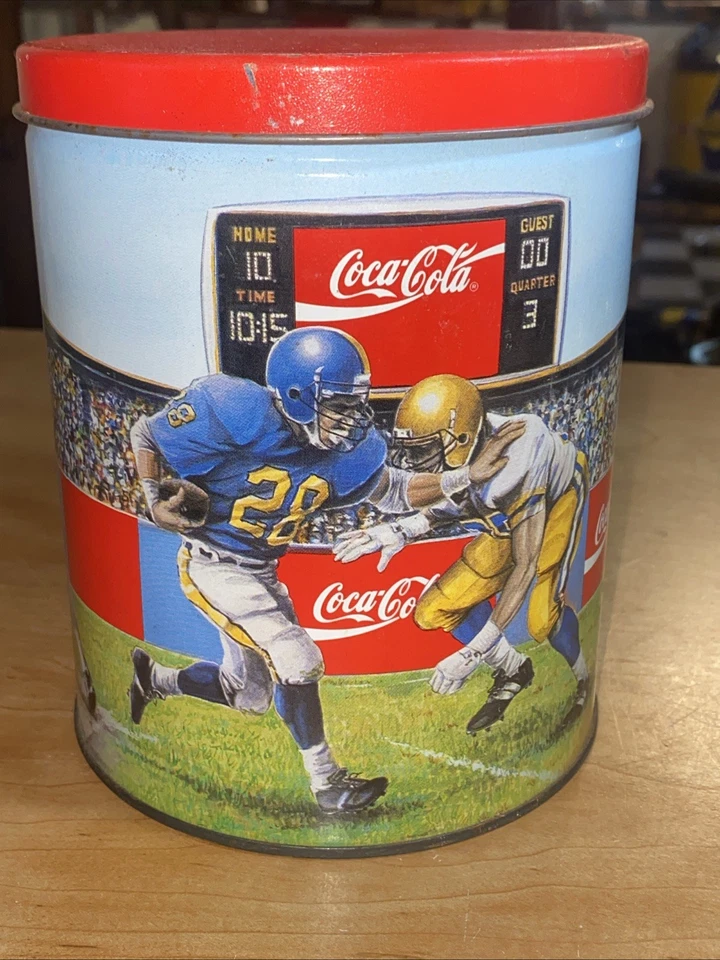 1993 Vintage Coca-Cola Sports Tin -Basketball ,Baseball , and Football graphics - Image 3 of 4