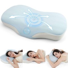Cervical Pillow for Neck and Shoulder Support, Memory Foam Ergonomic Contour ...