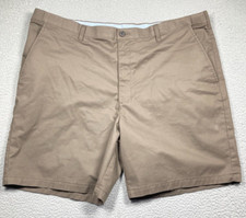 Croft  Barrow Shorts Men's 44 Khaki 9 in. Inseam Flat Front Chino