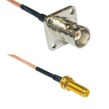 RG316 BNC Flange Female to RP-SMA Female Long RF Cable Rapid-SHIP LOT