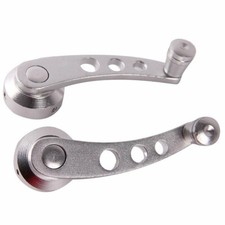Manija de puerta manual de aluminio cromado universal para automóvil 2 piezas manivela bobinadora de ventana