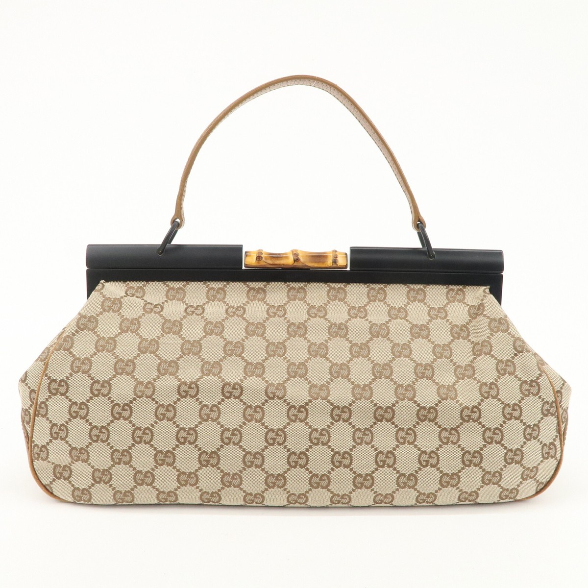 【ベタあり】 old Gucci bamboo hand bag brown Gucci Bamboo 1947 medium bag in brown leather | GUCCI® US