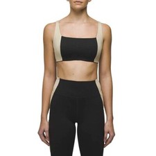 PrAna Heavana Hot Spell Bra Black/Cliffside Heather Womens Medium Moisture Wick