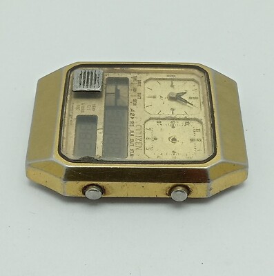 鳩時計 CITIZEN カッコーメルビル－７ Citizen 8980-84616 Quartz Alarm Ana Digi Vintage Men's Watch For