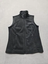 Columbia Vest Womens Medium Gray Fleece Full Zip Pockets