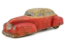 Vtg Sun Rubber Co. S500R Red/White Toy Car Diecast Toy Cars Man Cave Auburn ASIS