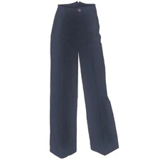 J. PETERMAN Dark Indigo Lightweight Denim Wide-Leg High-Waist Jeans 8 Short