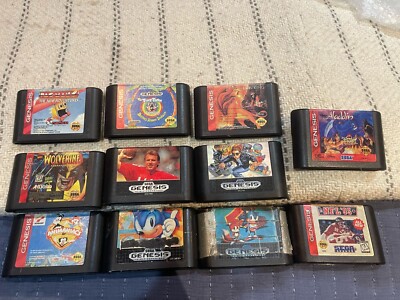 Sega Genesis 3 console MK-1461 lot 2 controllers 11 games | eBay