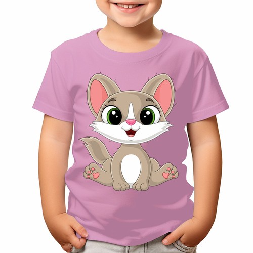 Cute Cartoon Face Animal Lovers Gift Funny Boys Girls Kids T-Shirts #BAL4 - 第 5/9 張圖片