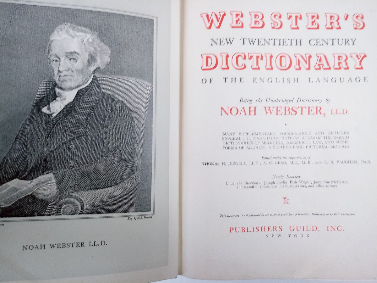 Rare Webster's New Twentieth Century Dictionary Unabridged